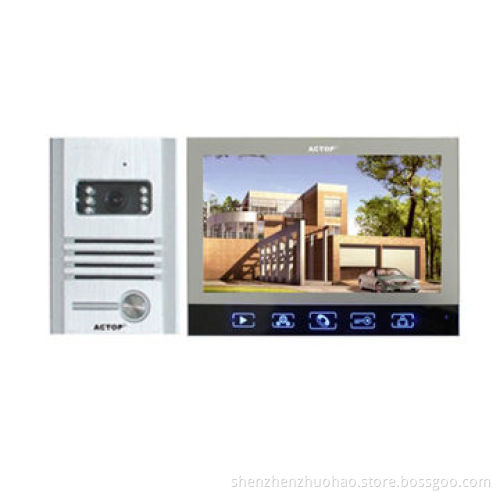 Motion Detector Touch Keypad Wire Video Door Phone, Memory Function to SD Card